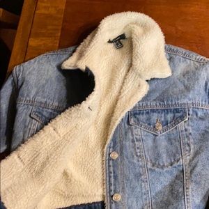 Fleece lines Jean jacket